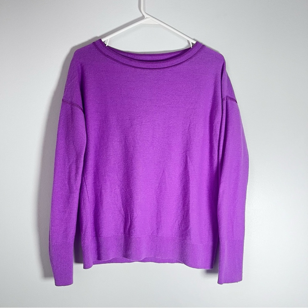 Banana Republic Filpucci Merino Wool Blend Purple Crewneck Sweater Size Small